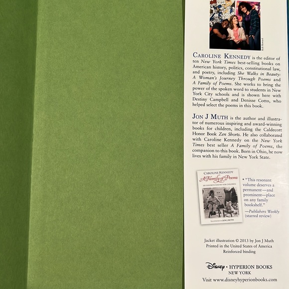 Caroline Kennedy Poems To Learn By Heart HC/DJ Book EXC - Picture 4 of 11